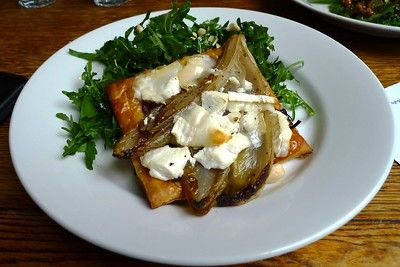 Savory goat cheese-tart